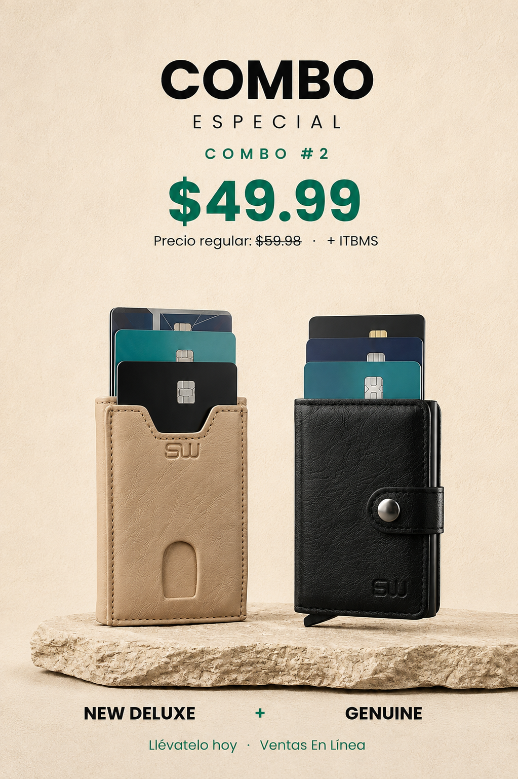 Combo Especial 2 Deluxe Wallet Genuine Wallet