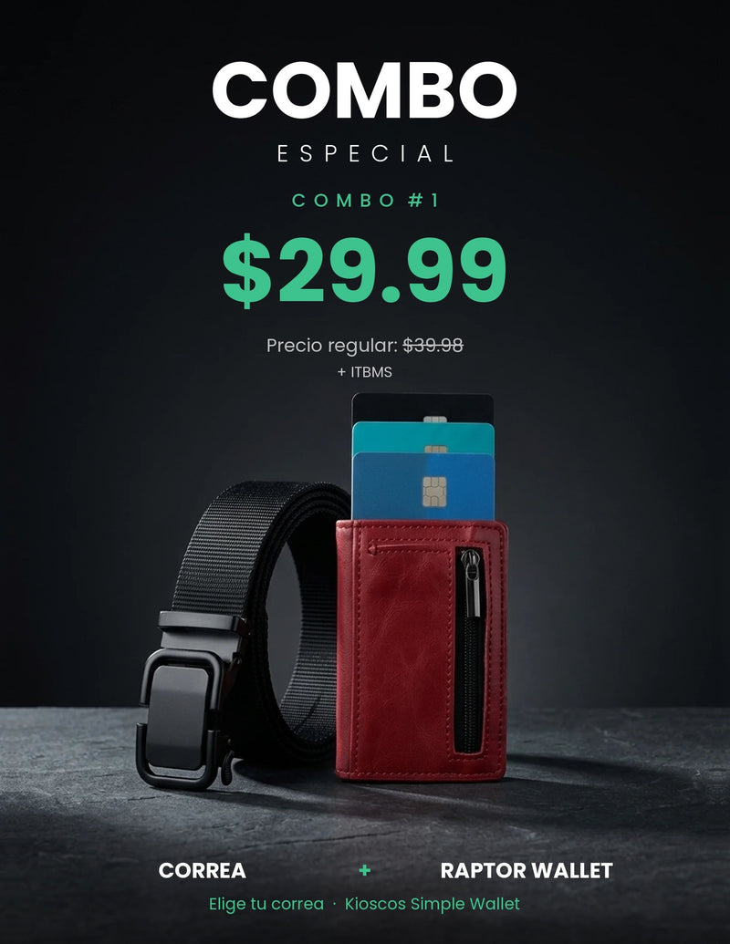Combo Especial 1 Raptor Wallet mas Classica Belt