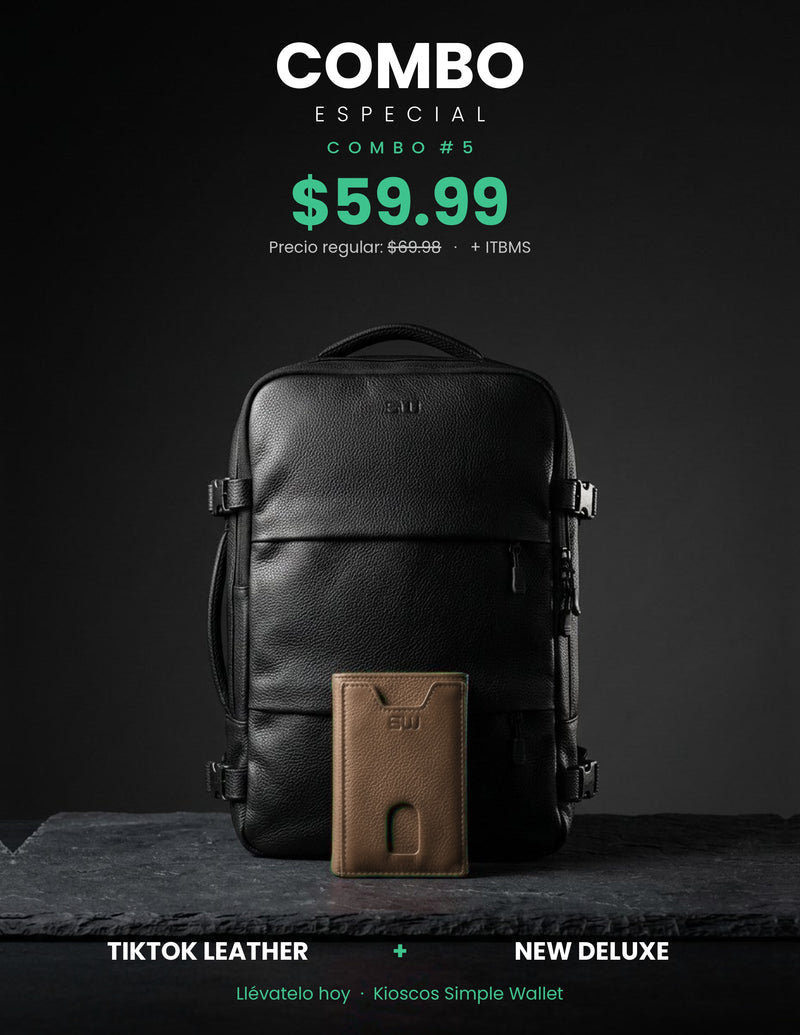 Combo Especial 5 Tiktok Leather mas Deluxe Wallet
