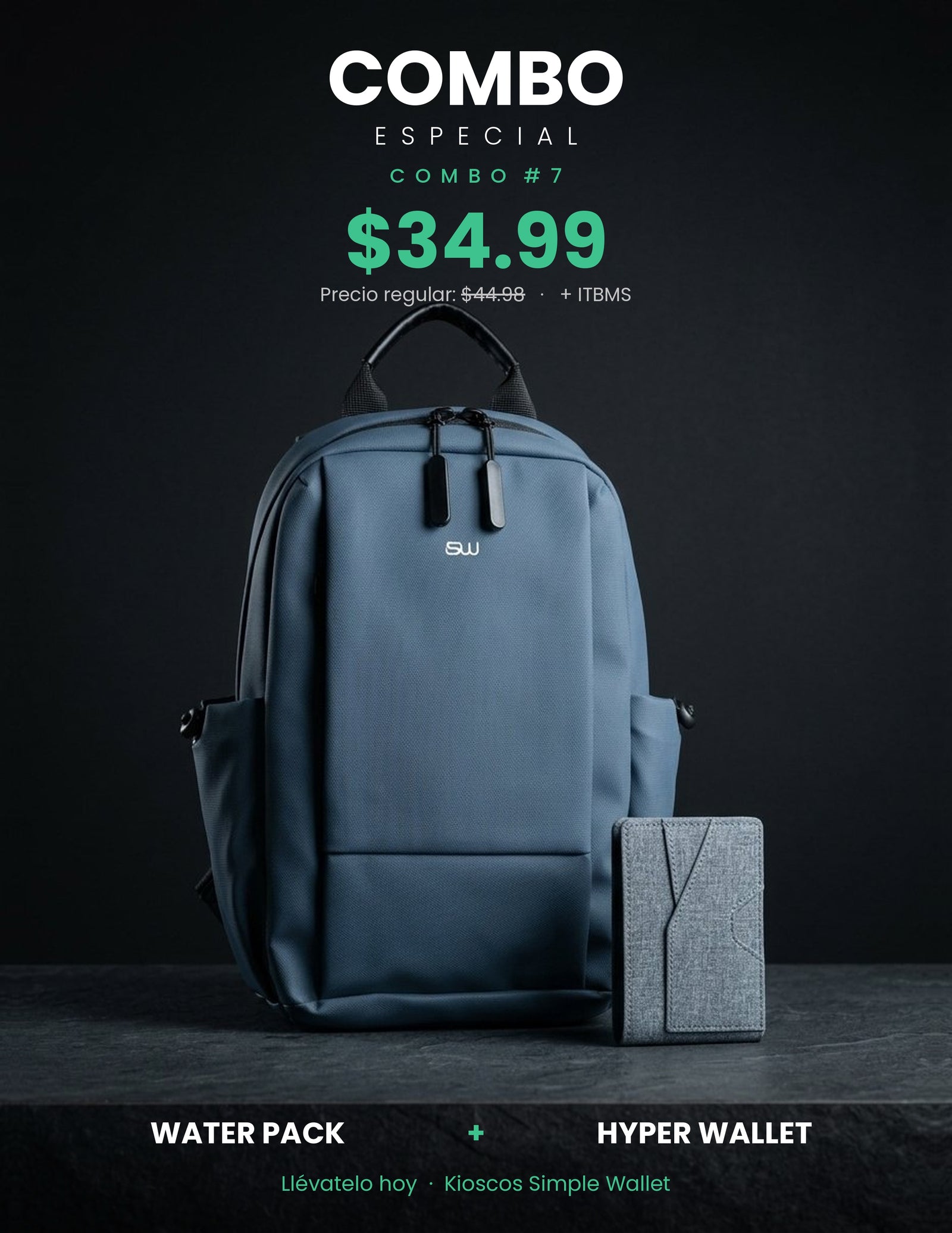 Combo Especial 7 Water Pack mas Hyper Wallet